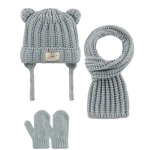 2515005 Erkek Cocuk 0-18 Ay Atkı-Bere-Eldiven 3'lü Set