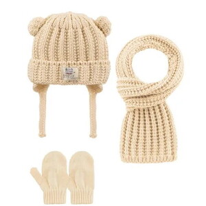  2515005 Erkek Cocuk 0-18 Ay Atkı-Bere-Eldiven 3'lü Set