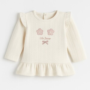  15578 Kız Bebek Little Flower Nakışlı 2'li Takım