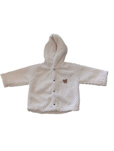 60052 Unisex Bebek Kabartmalı Kapüşonlu Hırka