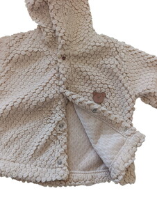  60052 Unisex Bebek Kabartmalı Kapüşonlu Hırka