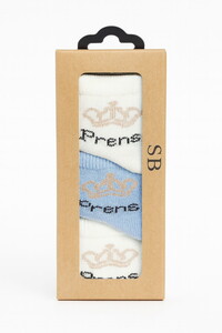 2030 Bebek Prens Yazılı Kutulu 0-6  Ay New Born 6'lı Çorap