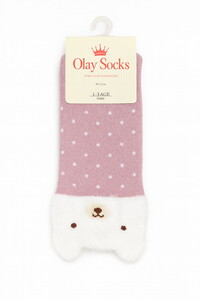  11010054 Bebek Peluşlu Kulaklı Kız Havlu Soket Çorap