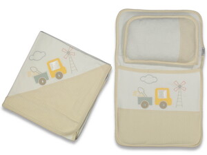 1498 Gaye Bebek Kamyon Desenli 3'lü Alt Açma