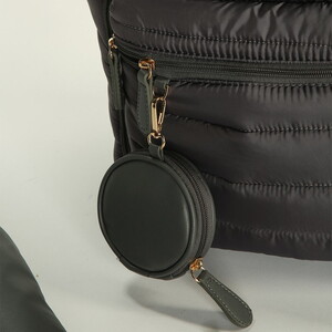  7335 M&Y PUFF Deri - Kumaş Anne Bebek Bakım Sırt Çantası