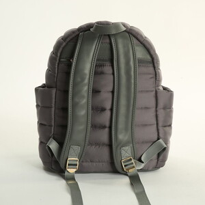  7335 M&Y PUFF Deri - Kumaş Anne Bebek Bakım Sırt Çantası