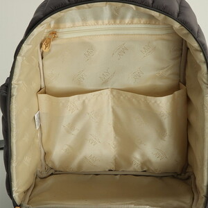  7335 M&Y PUFF Deri - Kumaş Anne Bebek Bakım Sırt Çantası