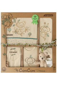 CC1636 Bebek Sevimli Koala Lüx Organic 10'lu Kutulu Hastane Çıkış Zıbın Set