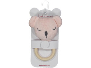  BEVI1377 Unisex Bebek Ahşap Saplı Çıngırak