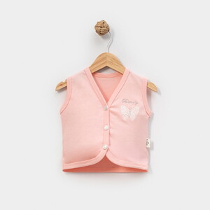  2180LV Bebek Kelebekli Nakışlı Yelek