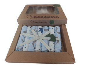  21710 Bebek Karışık Desenli Yedili Ağız Mendili