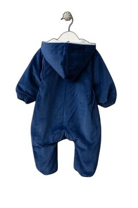  70332 Unisex Bebek Penguen Desenli Fermuarlı Kozmonot Tulum