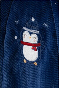  70332 Unisex Bebek Penguen Desenli Fermuarlı Kozmonot Tulum