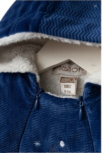  70332 Unisex Bebek Penguen Desenli Fermuarlı Kozmonot Tulum