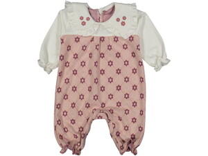 233324 Kız Bebek Yakalı Çiçekli Fas Özgün Tulum