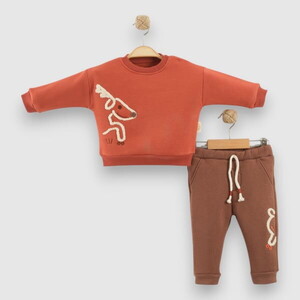 254050 Unisex Bebek Deer Figürlüi Şardonlu 2'li Takım