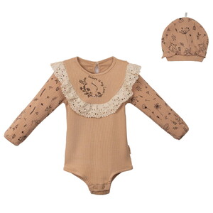  241073 Kız Bebek Kelsey Dantelli Badili 3'lü Takım