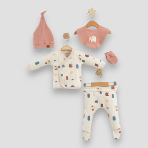 251092 Unisex Bebek Shapehant Fitilli 5'li Hastane Çıkış Zıbın Seti