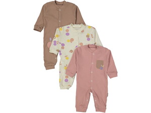 241194 Kız Bebek Benek Manşetli 3'lü Tulum