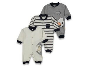 223110 Bebek İnek Baskılı Manşetli 3'lü Tulum