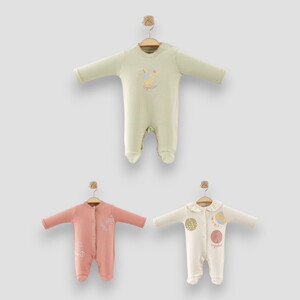 251244 Kız Bebek Sticking Together Patikli 3'lü Tulum