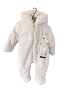 20125 Unisex Bebek Puffy Star Bear Dolgulu Kapüşonlu Tulum