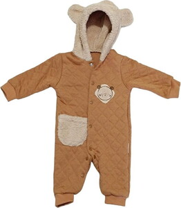 236168 Bebek Kordon Bear Figürlü Kapitoneli Kapüşonlu Tulum